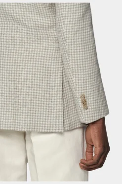 SUITSUPPLY Havana Sakko Hellbraun Hahnentrittmuster-Männlich Klassische Sakkos