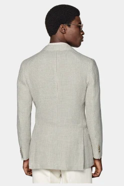 SUITSUPPLY Havana Sakko Hellbraun Hahnentrittmuster-Männlich Klassische Sakkos