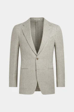 SUITSUPPLY Havana Sakko Hellbraun Hahnentrittmuster-Männlich Klassische Sakkos