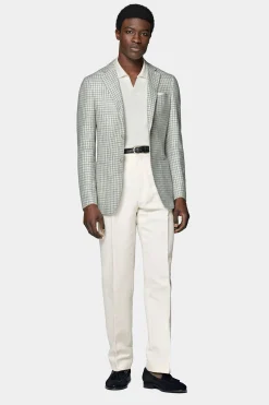 SUITSUPPLY Havana Sakko Hellgrau Kariert-Männlich Klassische Sakkos