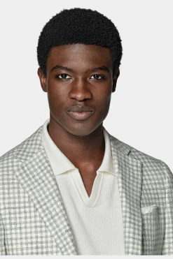 SUITSUPPLY Havana Sakko Hellgrau Kariert-Männlich Klassische Sakkos