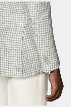 SUITSUPPLY Havana Sakko Hellgrau Kariert-Männlich Klassische Sakkos