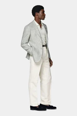 SUITSUPPLY Havana Sakko Hellgrau Kariert-Männlich Klassische Sakkos