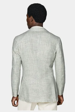 SUITSUPPLY Havana Sakko Hellgrau Kariert-Männlich Klassische Sakkos