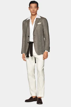 SUITSUPPLY Havana Sakko Mittelbraun Kariert-Männlich Klassische Sakkos