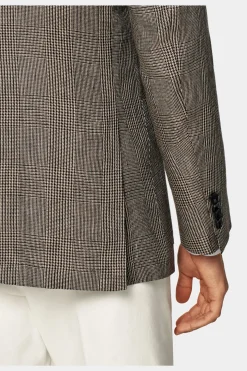 SUITSUPPLY Havana Sakko Mittelbraun Kariert-Männlich Klassische Sakkos