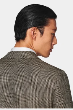 SUITSUPPLY Havana Sakko Mittelbraun Kariert-Männlich Klassische Sakkos
