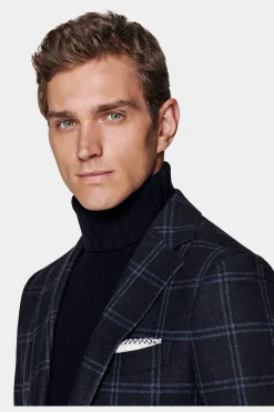 SUITSUPPLY Havana Sakko Navy Kariert-Männlich Klassische Sakkos