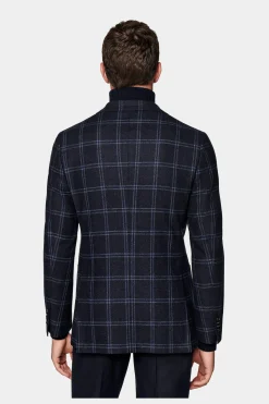 SUITSUPPLY Havana Sakko Navy Kariert-Männlich Klassische Sakkos