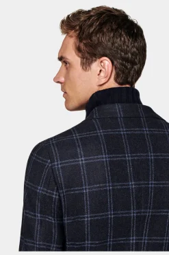 SUITSUPPLY Havana Sakko Navy Kariert-Männlich Klassische Sakkos