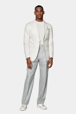 SUITSUPPLY Havana Sakko Off-White-Männlich Klassische Sakkos