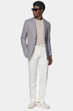 SUITSUPPLY Havana Sakko Purpur Hahnentrittmuster-Männlich Klassische Sakkos