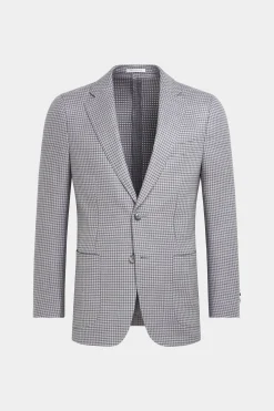 SUITSUPPLY Havana Sakko Purpur Hahnentrittmuster-Männlich Klassische Sakkos