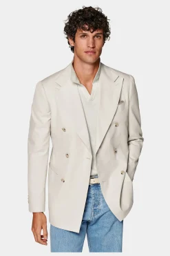 SUITSUPPLY Havana Sakko Sand-Männlich Klassische Sakkos