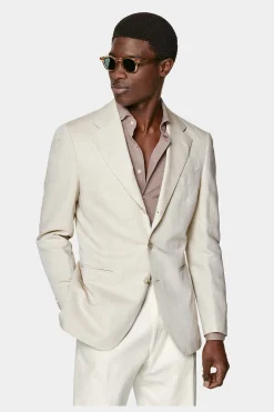 SUITSUPPLY Havana Sakko Sand-Männlich Smart Casual Hochzeit