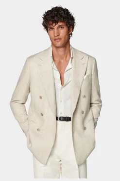 SUITSUPPLY Havana Sakko Sand-Männlich Klassische Sakkos