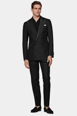 SUITSUPPLY Havana Smoking Schwarz-Männlich Casual Anzüge