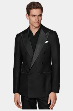 SUITSUPPLY Havana Smoking Schwarz-Männlich Casual Anzüge