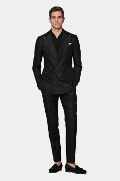 SUITSUPPLY Havana Smoking Schwarz-Männlich Casual Anzüge