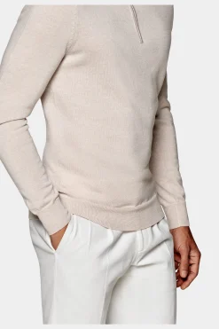 SUITSUPPLY Hellbraun Halber Reißverschluss-Männlich Cardigans & Troyer