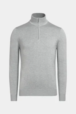 SUITSUPPLY Hellgrau Halber Reißverschluss-Männlich Cardigans & Troyer