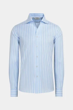 SUITSUPPLY Hemd Blau Wabengewebe Extra Slim Fit-Männlich Klassische Hemden