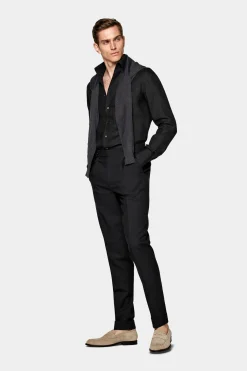 SUITSUPPLY Hemd Dunkelgrau Slim Fit-Männlich Casual Hemden