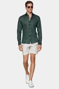 SUITSUPPLY Hemd Grün Slim Fit-Männlich Casual Hemden