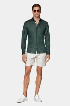SUITSUPPLY Hemd Grün Slim Fit-Männlich Casual Hemden