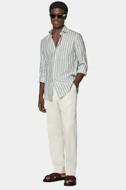 SUITSUPPLY Hemd Grün Slim Fit-Männlich Casual Hemden