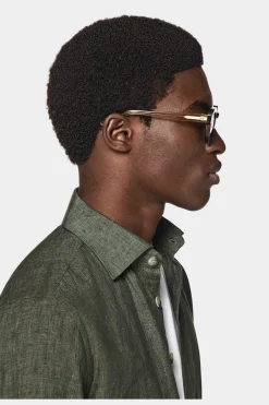 SUITSUPPLY Hemd Grün Slim Fit-Männlich Casual Hemden