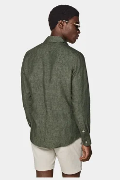 SUITSUPPLY Hemd Grün Slim Fit-Männlich Casual Hemden