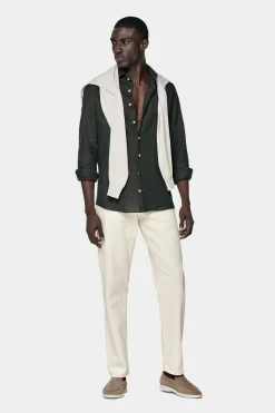 SUITSUPPLY Hemd Grün Slim Fit-Männlich Casual Hemden