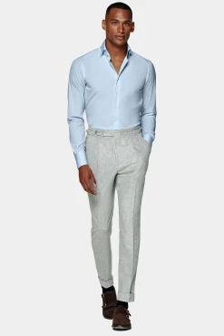 SUITSUPPLY Hemd Hellblau Gestreift Extra Slim Fit-Männlich Klassische Hemden