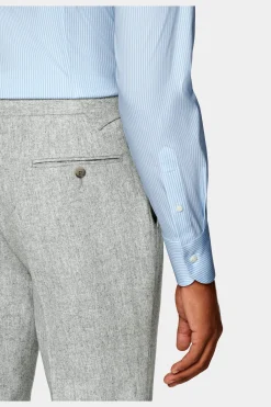 SUITSUPPLY Hemd Hellblau Gestreift Extra Slim Fit-Männlich Klassische Hemden