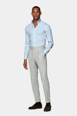 SUITSUPPLY Hemd Hellblau Gestreift Extra Slim Fit-Männlich Klassische Hemden