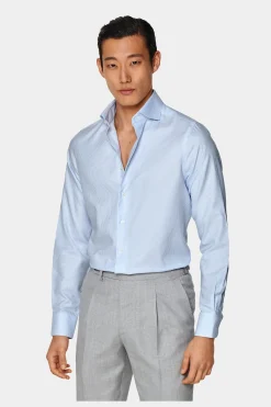 SUITSUPPLY Hemd Hellblau Gestreift Extra Slim Fit-Männlich Klassische Hemden