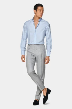 SUITSUPPLY Hemd Hellblau Gestreift Extra Slim Fit-Männlich Klassische Hemden