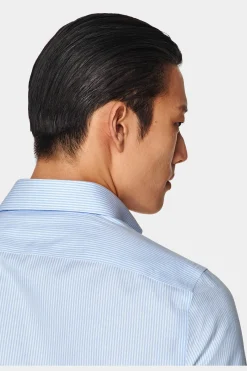 SUITSUPPLY Hemd Hellblau Gestreift Extra Slim Fit-Männlich Klassische Hemden