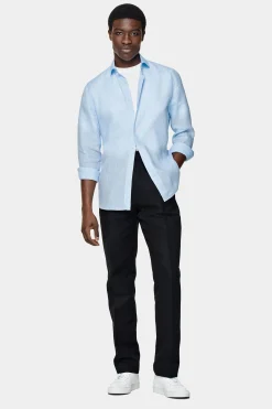 SUITSUPPLY Hemd Hellblau Slim Fit-Männlich Casual Hemden