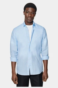 SUITSUPPLY Hemd Hellblau Slim Fit-Männlich Casual Hemden