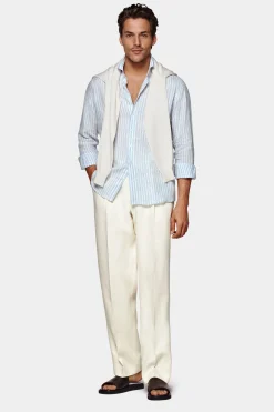 SUITSUPPLY Hemd Hellblau Slim Fit-Männlich Casual Hemden