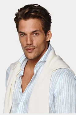 SUITSUPPLY Hemd Hellblau Slim Fit-Männlich Casual Hemden