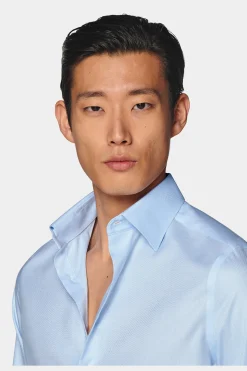 SUITSUPPLY Hemd Hellblau Slim Fit-Männlich Klassische Hemden