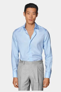 SUITSUPPLY Hemd Hellblau Slim Fit-Männlich Klassische Hemden