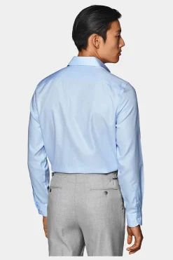 SUITSUPPLY Hemd Hellblau Slim Fit-Männlich Klassische Hemden