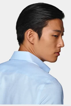 SUITSUPPLY Hemd Hellblau Slim Fit-Männlich Klassische Hemden