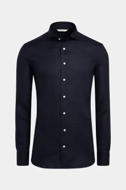 SUITSUPPLY Hemd Navy Slim Fit-Männlich Casual Hemden