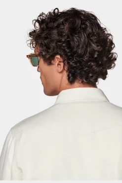 SUITSUPPLY Hemd Off-White Slim Fit-Männlich Casual Hemden