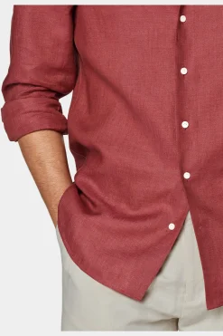 SUITSUPPLY Hemd Rot Slim Fit-Männlich Casual Hemden